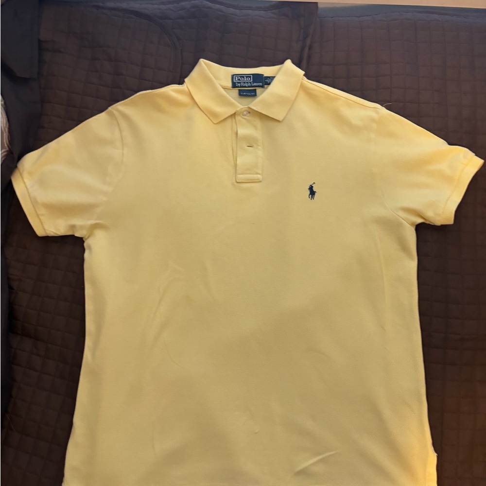 Ralph Lauren Yellow Polo Shirt Classic Preppy Style